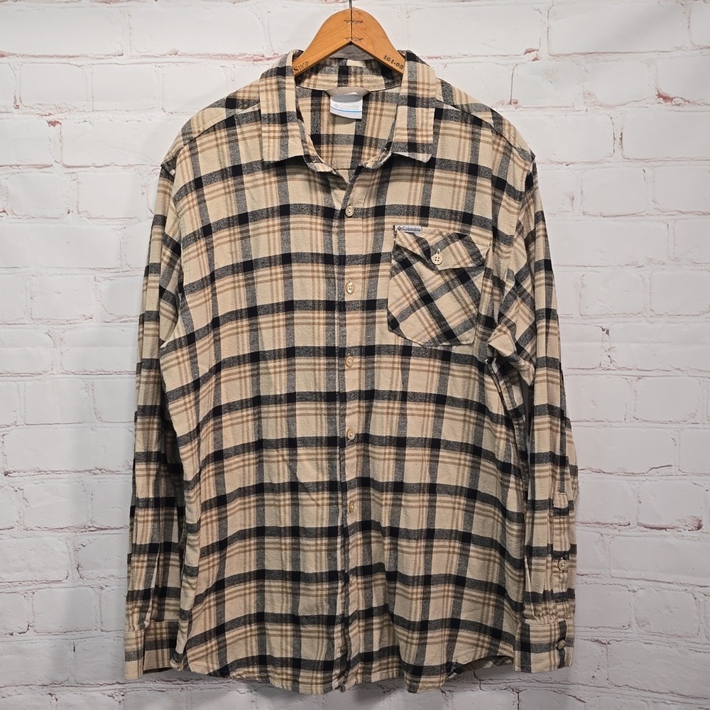 Columbia Cornell Woods Flannel Long Sleeve Button‎ Down Mens Size L